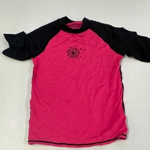 Tesla Kids' Black and Pink Raglan Tee